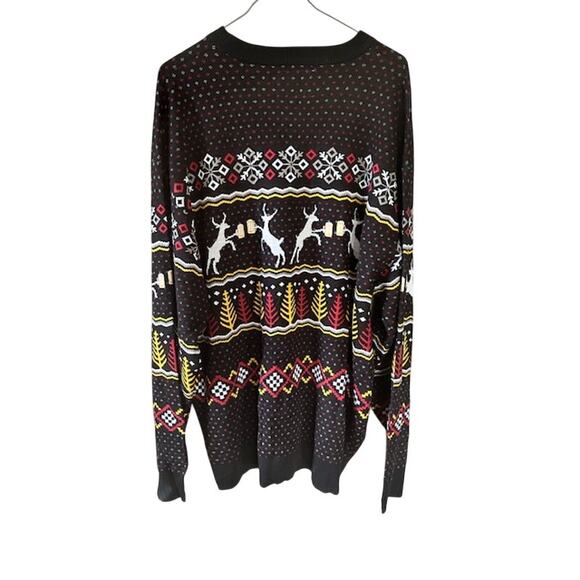 Tipsy Elves Reindeer Beer Fair Isle Sweater – 4XL – NWOT - Picture 5 of 7